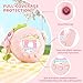 BUBBLELOGUS Strawberry Bubble Protective Case for Tamagotchi Paradise, Soft TPU Silicone Cover with Faceplate, Flower Shaped Zoom Dial Cap & Charms Set, Anti-Scratch & Waterproof (Pink)