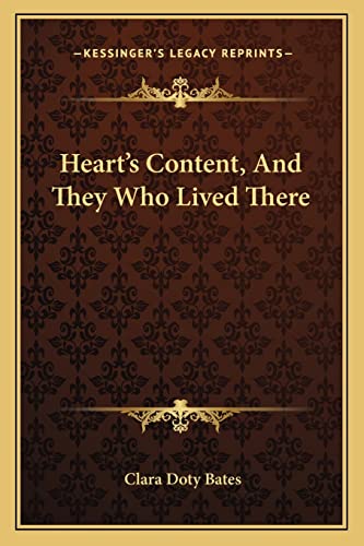 Heart's Content, And They Who Lived There