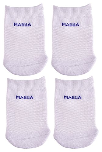 Mabua Anti-Slip Breathable White Half Toe Socks, 5 Pairs #TOP5
