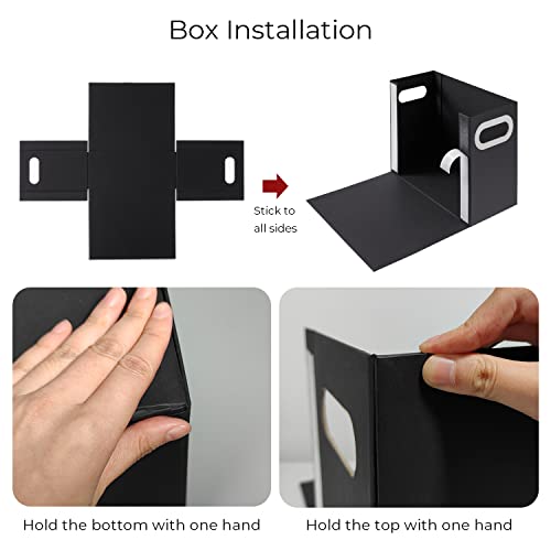 Y YOMA Pacote com 2 caixas organizadoras de arquivos penduradas com alça de papelão, caixa de arquiv