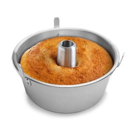 Loose Bottom Angel Food Cake Pan, Aluminum Cover