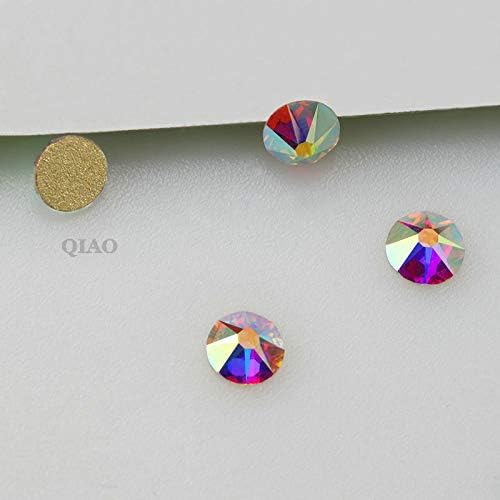 8 Big + 8 Small Cut Facets Nail Rhinestone Crystal Clear/Crystal Ab Flatback Non Hotfix Rhinestones Decoration Crystal Stones