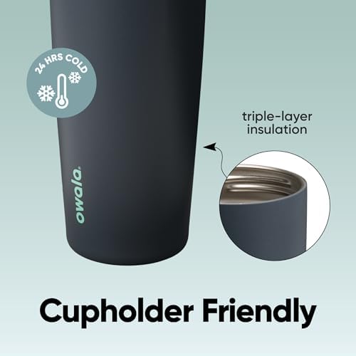 Owala FreeSip Sway Insulated Stainless Steel Water Bottle with Two-Way Spout, Built-In Straw and Bucket Handle, Made for Travel, School, and Sports, 30oz, BPA Free, Leak Proof, Foggy Tide - 3
