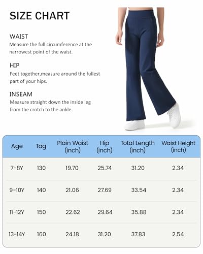 JOCMIC Leggings femininas forradas com lã flare cintura alta sino calças de ioga para crianças menin