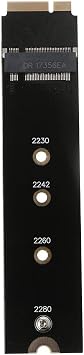 Adapter Card to 7+17 PIN 64G 128G 256G 512G for M.2 for 2012 Air Black