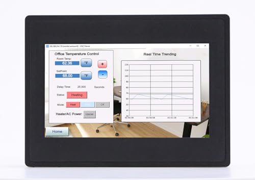 Image of HMI PLC Controller, 4.3 inch Touchscreen Display, Add 1 I /O Module (Sold Separately), HMC4043A-M, Maple Systems, Class 1 Div 2 Rated, Free All-in-One Configuration and Programming Software