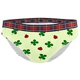 Unterwäsche für Damen, Slips für Damen,St. Patrick's Day Grünes vierblättriges Kleeblatt