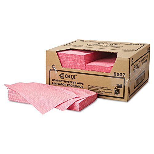 Chix Wet Wipes, 11.5 x 24, White/Pink, 200/Carton image 4