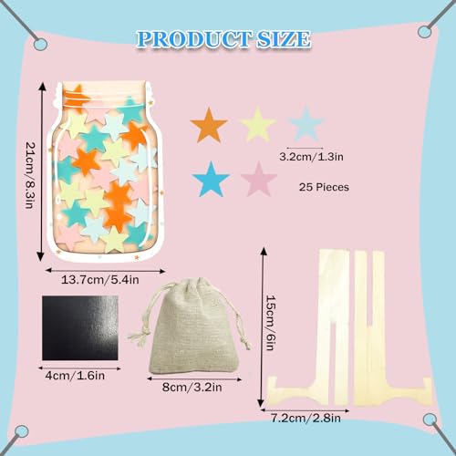 Reward Jar Stars,Magnetic Reward Jar for Classroom-Personalized Pastel Stars Jar Reward System Classroom Reward Jar for Students Boys Girls Classroom Kids by Scbsea - Used condition - Image 2