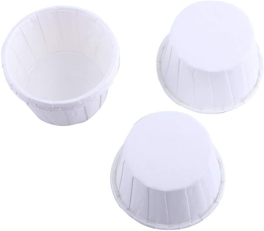 Muffin Cups Gorgeri Cupcake Cases 100pcs 8 Colors Paper Cake Paper Muffin Paper Form Mini Muffins Cupcake Liner Case white Wrapper Muffin Baking Cup for Party Wedding Festival
