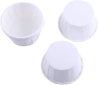 Estink Vasos de Papel para Pastel, 100 Piezas, 7 Colores, Diseño de Puntos y Ondas, Amarillo