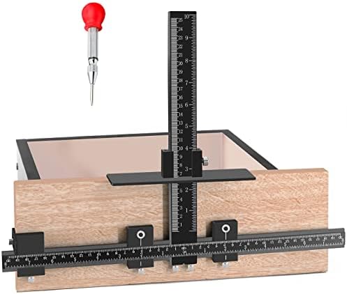King&Charles Cabinet Hardware Jig, Aluminum Alloy Cabinet Handle Jig - Cabinet jig for Handles and pulls, Drill Guide Sleeve Drawer Pull Jig Tool for Cabinet Knobs Pulls.