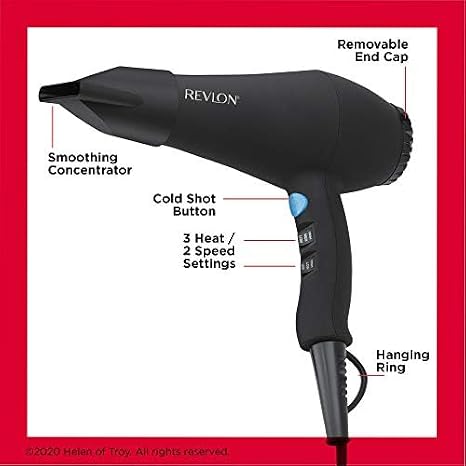 REVLON 1875W Smooth Brilliance AC Motor Hair Dryer