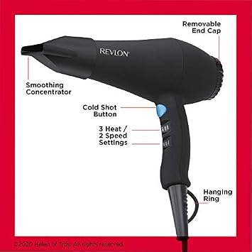 REVLON 1875W Smooth Brilliance AC Motor Hair Dryer