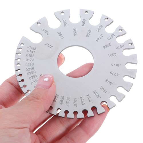 2 piezas calibre de espesor de acero inoxidable de doble cara herramienta de medición precisa para soldadura e instrumentos de medición de control miniatura 7