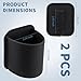 Koongloong 2PCS Car Cup Holder Clip on Door Back Seat Extra Drink Holders Water Bottle Beverage Organizer PU Leather Large Black