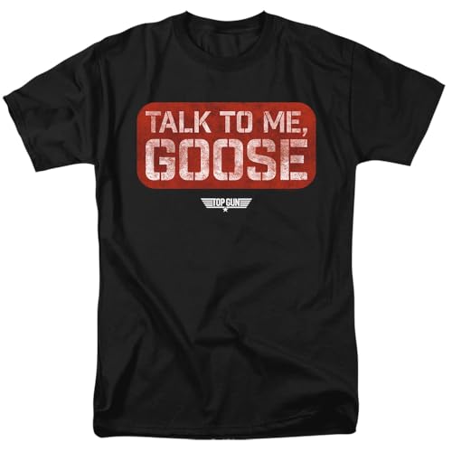 Top Gun Talk to Me Goose t-shirt mixte vintage pour adulte coloris noir
