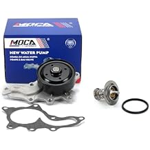 MOCA Water Pump & Thermostat Fit for 11-16 for Scion tC 2.5L, 10-17 for Toyota Camry 2.5L, 09-16 for Highlander, 2011, 2013 for Sienna, 2009-2016 for Toyota Venza 2.7L
