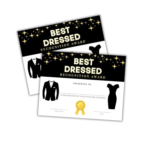 Best Dressed Award Certificate 30pk 8.5x11” End of the Year Superlative Most Likely To Work Funny...