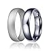 SOLEED Twins - Set of 2 - 1 Tungsten Wedding Band and 1 Silicone Rubber Wedding Ring For Men, Classic Style