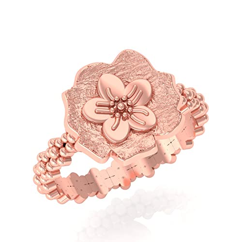 PANOPLY Texture Flower Ring, Dainty Flower Ring, Dainty Ring, Promise