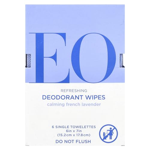 EO Deodorant Lavender Wipes, 6 Count