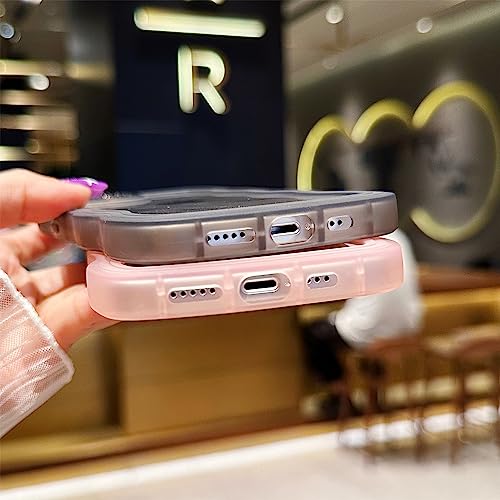 Image of Compatible with iPhone 14 Case 6.1 inch 2022, Cute Kawaii Curly Wave Frame Shape Soft Silicone Shockproof Protective Phone Cover for Women Girls, Clear /Pink