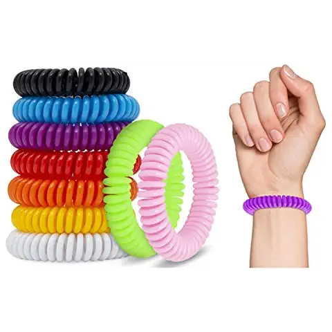 Envie Curly Anti Mosquito Insect Repellent Bracelet, Assorted Colours Cover