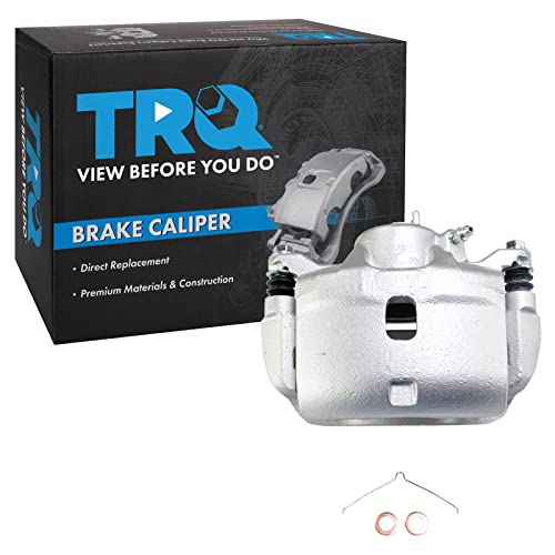 Image of TRQ Front Left Brake Caliper w /Bracket Drivers Side