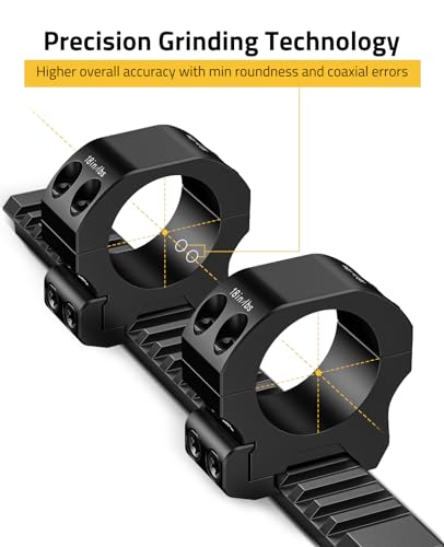 Image of CVLIFE Precision Scope Rings Mount - Compatible with Picatinny Rails and More - 2 Pieces