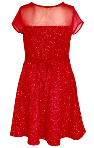 Bonnie Jean Girls Size 7-16 Knit Illusion Skater Christmas Bow Dress3