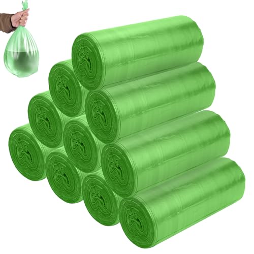 200 bolsas de basura de 20 l, especialmente resistentes e impermeables, reciclables para la cocina, para la recogida de residuos y reciclables (50 x 45 cm, verde)