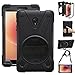 gzerma Case for Samsung Galaxy Tab A 8.0 SM-T380 2017 (Not T387 2018), Child Proof Handle Shoulder Strap, Kickstand, Screen Protector, Heavy Duty Rugged Cover for Samsung Tab A 8.0 Inch Tablet, Black