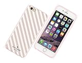 Kate Spade Flexible Hardshell Case for Iphone 6/6s - Rose Gold Diagonal Stripe
