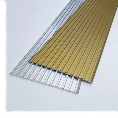 HCZION Profil D’escalier Antidérapant De 10cm De Profil De Bord D’escalier en Aluminium Angle D’escalier Plat De Profil De Bord De Marche pour Marches De Sol en Marbre, Escaliers Lisses (Color : Gold