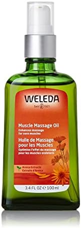Weleda Arnica Muscle Massage Oil, 3.4 Fluid Ounce, Plant Rich Massage Oil with Arnica, Birch, Sunflower and Olive Oils