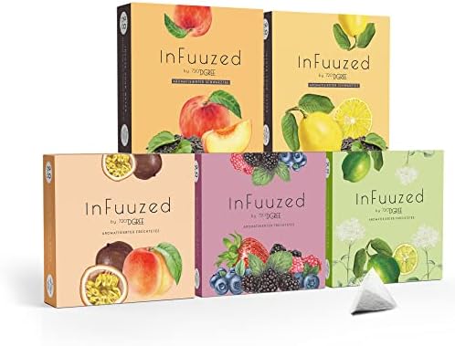 720°DGREE "InFuuzed" Geschmack - 5 Sorten Probierangebot mit Eistee 100 Beutel mind. 50 Liter - Kein Zuckerzusatz, Ohne Kalorien - Natürlich leckere Getränke einfach immer und überall genießen