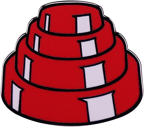 Image of Red Energy Dome Brooch Pin Rock Band Enamel Pin Cool Enamel Pin Cute Brooches for Backpacks Hats and Jackets