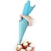 4 Sizes Silicone Pastry Bag, Reusable Icing Piping Bag Frosting Bag Baking Cake Decorating Bag-Blue color(12