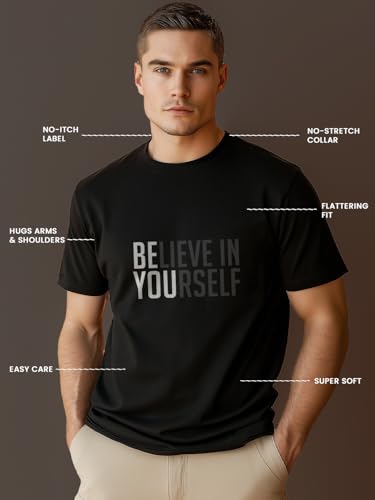 Image of Nobero 100% Cotton Tshirts for Men Combo Pack of 3 | Regular Fit | Printed | Round Neck Half Sleeve