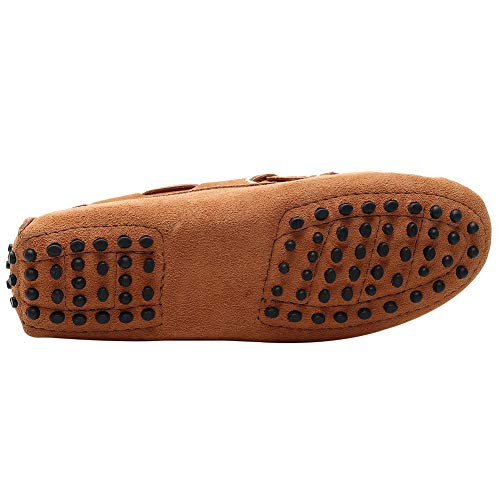 Image of ANUFER Women's Classic Suede Penny Loafers Comfort Handmade Slipper Moccasins