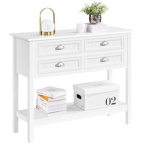 Table Console Yaheetech 4 Tiroirs Cover
