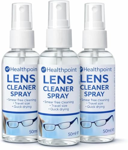 Healthpoint Lens Cleaning Spray - Ultimate Glasses Cleaner Spray for Crystal Clear Vision - Versatile Screen Cleaner Spray for Monitors TVs & Devices - Efficient Glass Cleaner 3 Pack