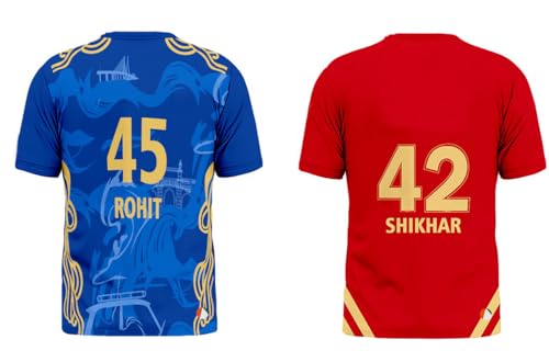 Image of Sports India IPL Cricket Team T Shirt Jersey Combo for (Kid's, Boy's & Mens) L744