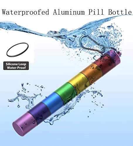 FAYALA Dispersor de pílulas, impermeável, 7 dias, porta-pílulas arco-íris, recipiente para viagem, p