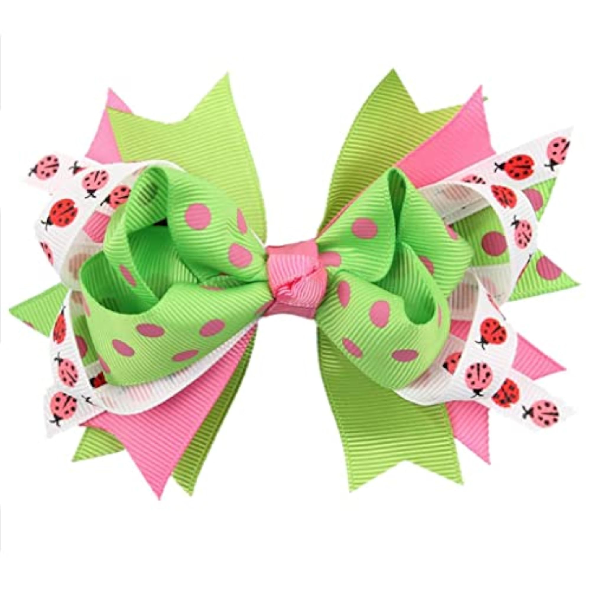 5pcs Ribbon Bow Hair Clips Set, Cute Girls' Accessories
