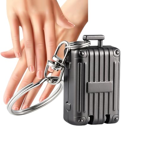Paodduk トラベルネイルクリッパー、爪カッター、スーツケース型キーリングネイルカッター、女性と男性の爪のカッティングトリマー マニキュア用 寮、出張用