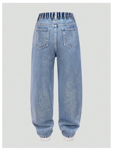 Verdusa Boy's Ripped Distressed Jeans Straight Leg Casual Denim Pants with Pockets2