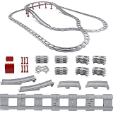 67-teiliges Bausteine Zug Schienen Set, Kompatibel mit dem Marktführer, Umlaufbahn ändern, Gerade, Kurven Schienen, Railway Rails