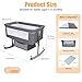 ehozirta 3 in 1 Baby Crib, Baby Cradle, Toddler Bassinet, Infant Cot, Travel Cot, with Mattress and Changing Table, Folding, Adjustable, Rocking, Portable Crib(American Grey)